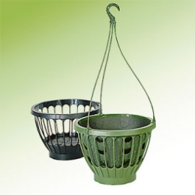 Závěsný květináč s vložkou, zelený