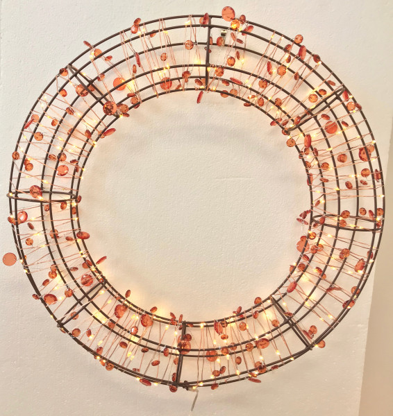 Svítící dekorace, věnec