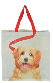Nákupní taška, světlý pes