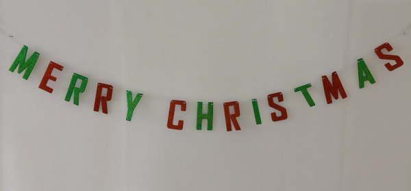 Vánoční dekorace, nápis